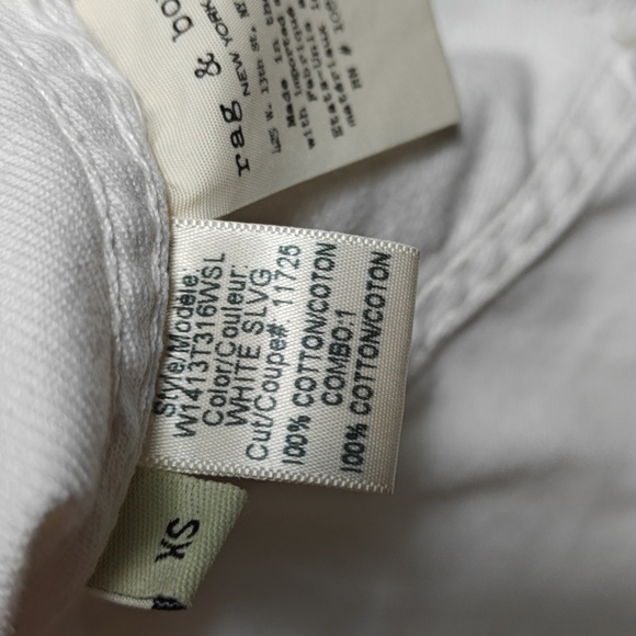 RAG & BONE / JEAN Button Up White Jean Jacket With Gray Hood Size Xsmall - Picture 4 of 16